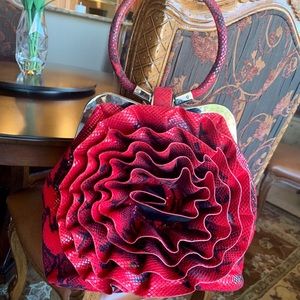 Red rose bud purse gently used